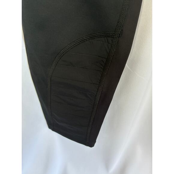 Athleta Peak Hybrid Fleece Tight Women's Medium Black Workout Legging Workout - Picture 6 of 10